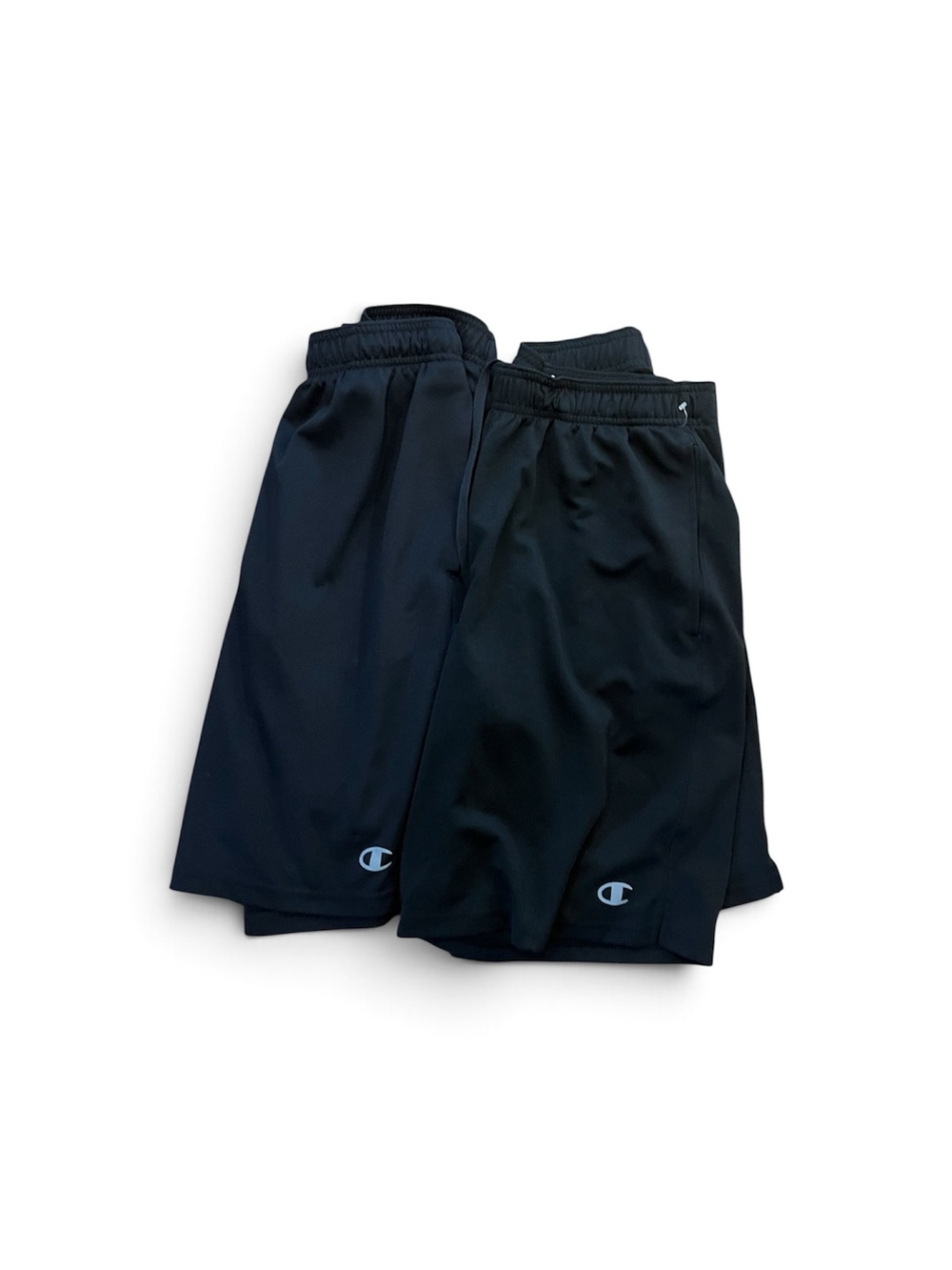 Champion Men's Black Athletic Shorts Pair with Logo 2 pair